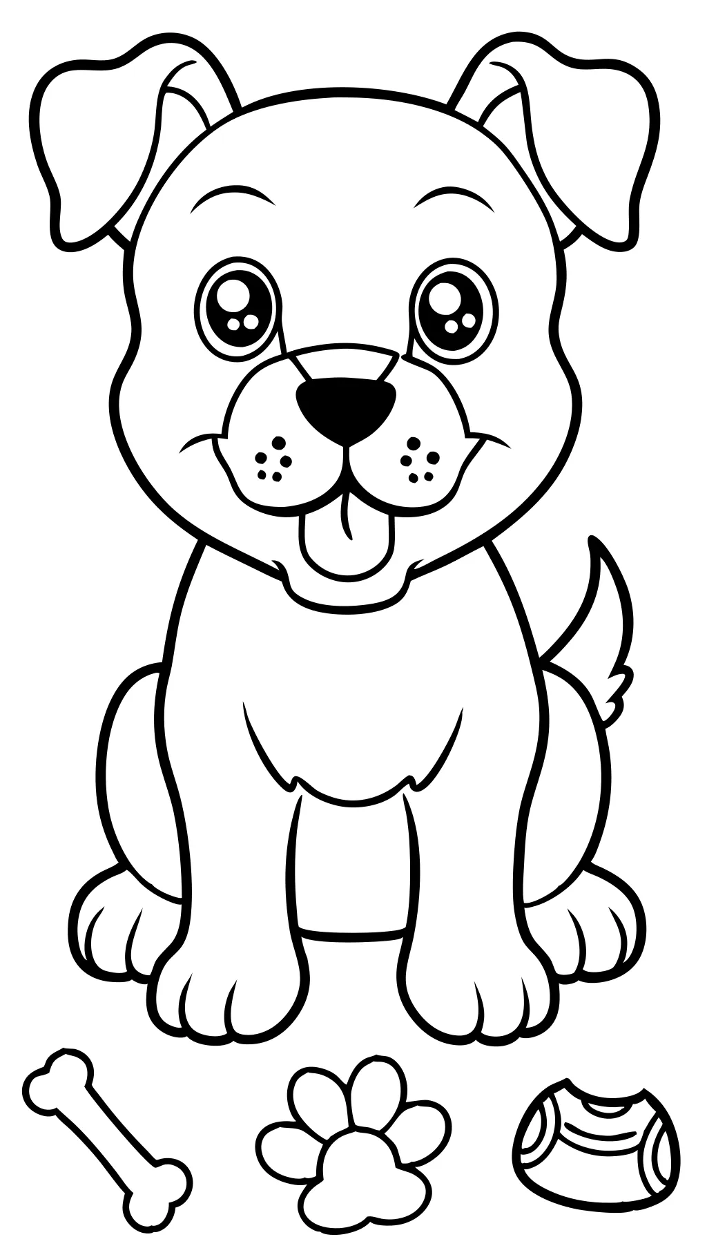 coloriages de chiots à imprimer